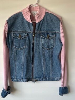 Pink & Blue Denim Jacket